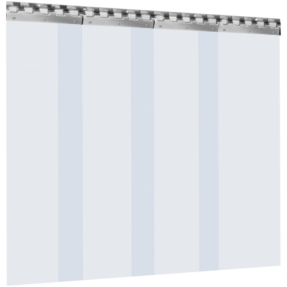 Vevor Pvc Streifenvorhang Pvc-lamellenvorhang 1 X 2 M Türvorhang 4 Streifen