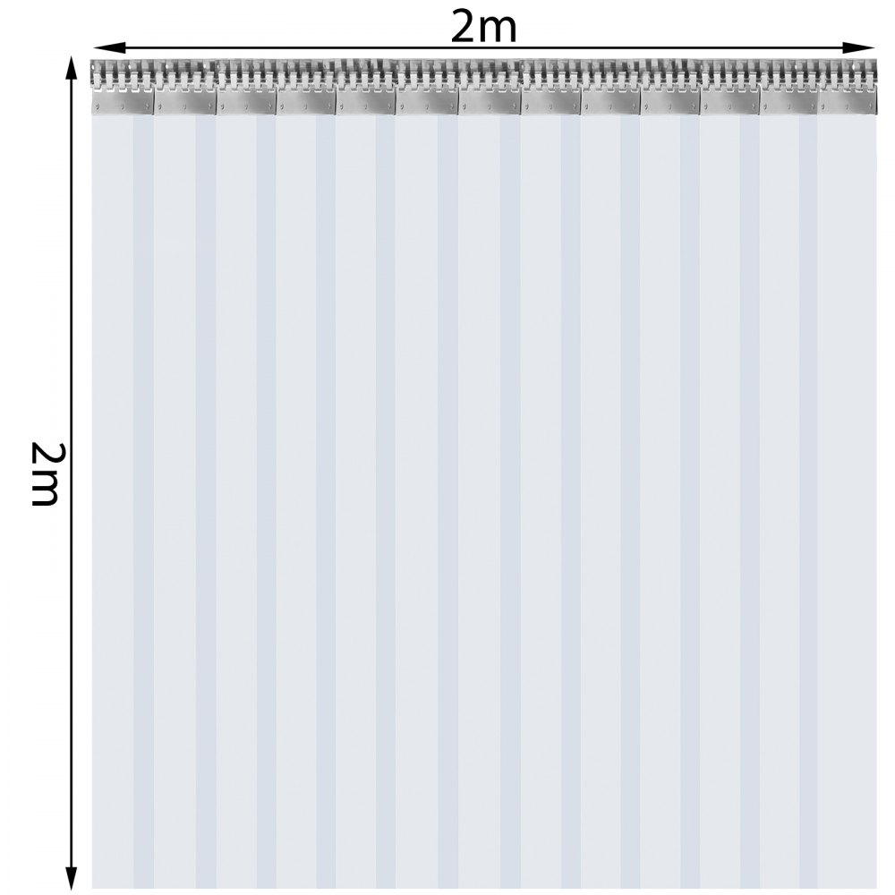 Vevor Pvc Streifenvorhang Lamellenvorhang 3 M X 2,25 M Türvorhang 13 Streifen