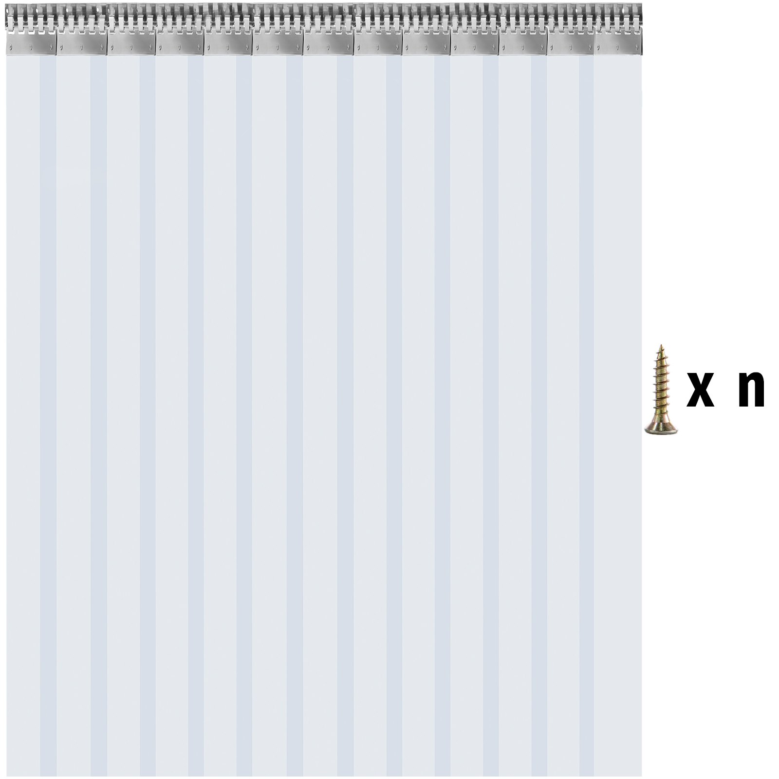 Vevor Pvc Streifenvorhang Lamellenvorhang 3 M X 2,25 M Türvorhang 13 Streifen