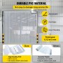 VEVOR PVC Streifenvorhang 300 mm x 3 mm x 25 m Kunststoffvorhang Türvorhang 64 lbs Vorhangrolle Transparent Dekoration Geschäfte PVC Streifen