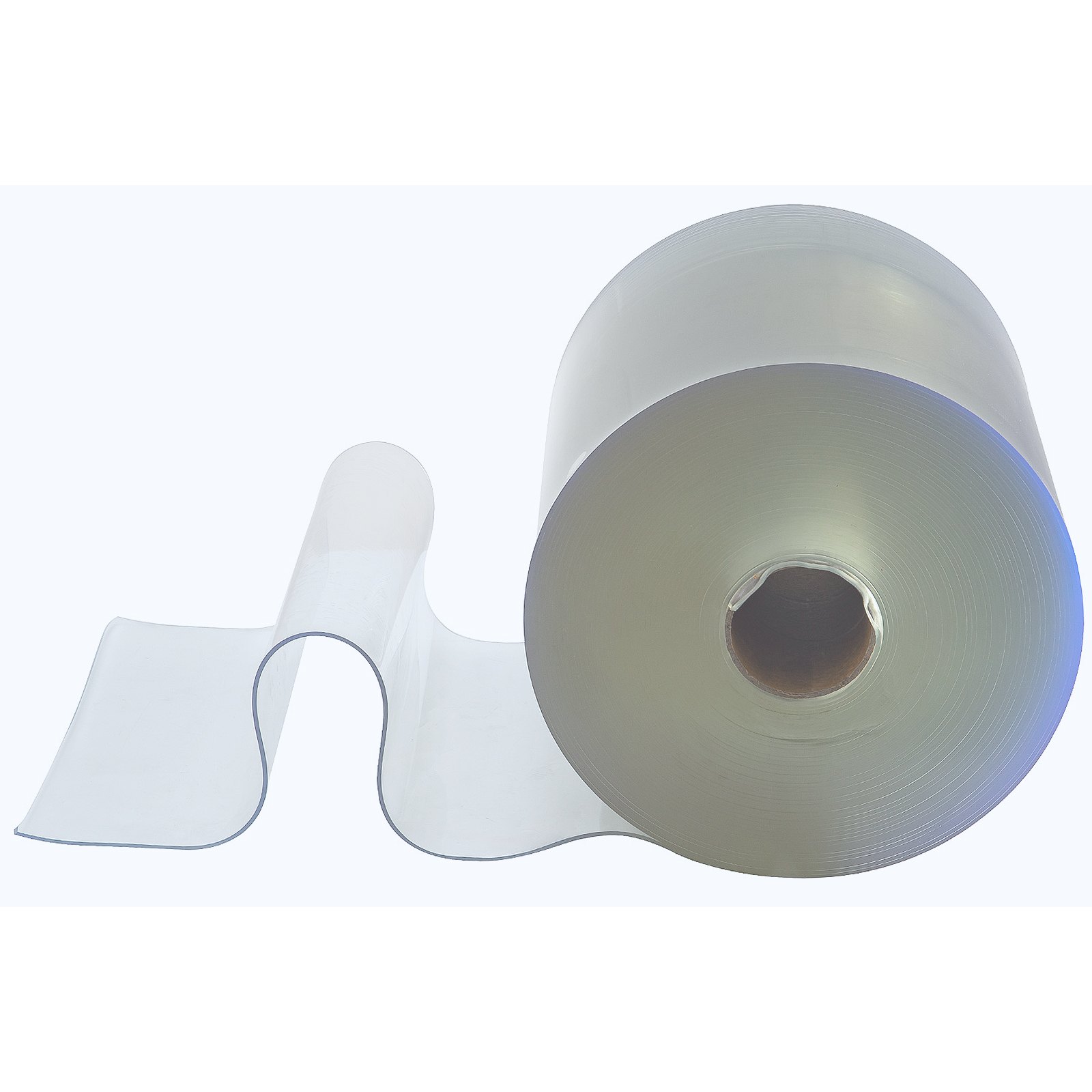 VEVOR PVC Streifenvorhang 300 mm x 3 mm x 25 m Kunststoffvorhang Türvorhang 64 lbs Vorhangrolle Transparent Dekoration Geschäfte PVC Streifen