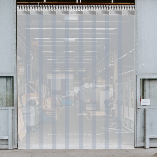 VEVOR Streifenvorhang PVC 3 x 2,75 m Türvorhang-Kit mit 19 transparenten Streifen und Temperaturbeständigkeit kann Geräusche reduzieren, Innenräume warm halten, Schädlinge schützen für viele Orte
