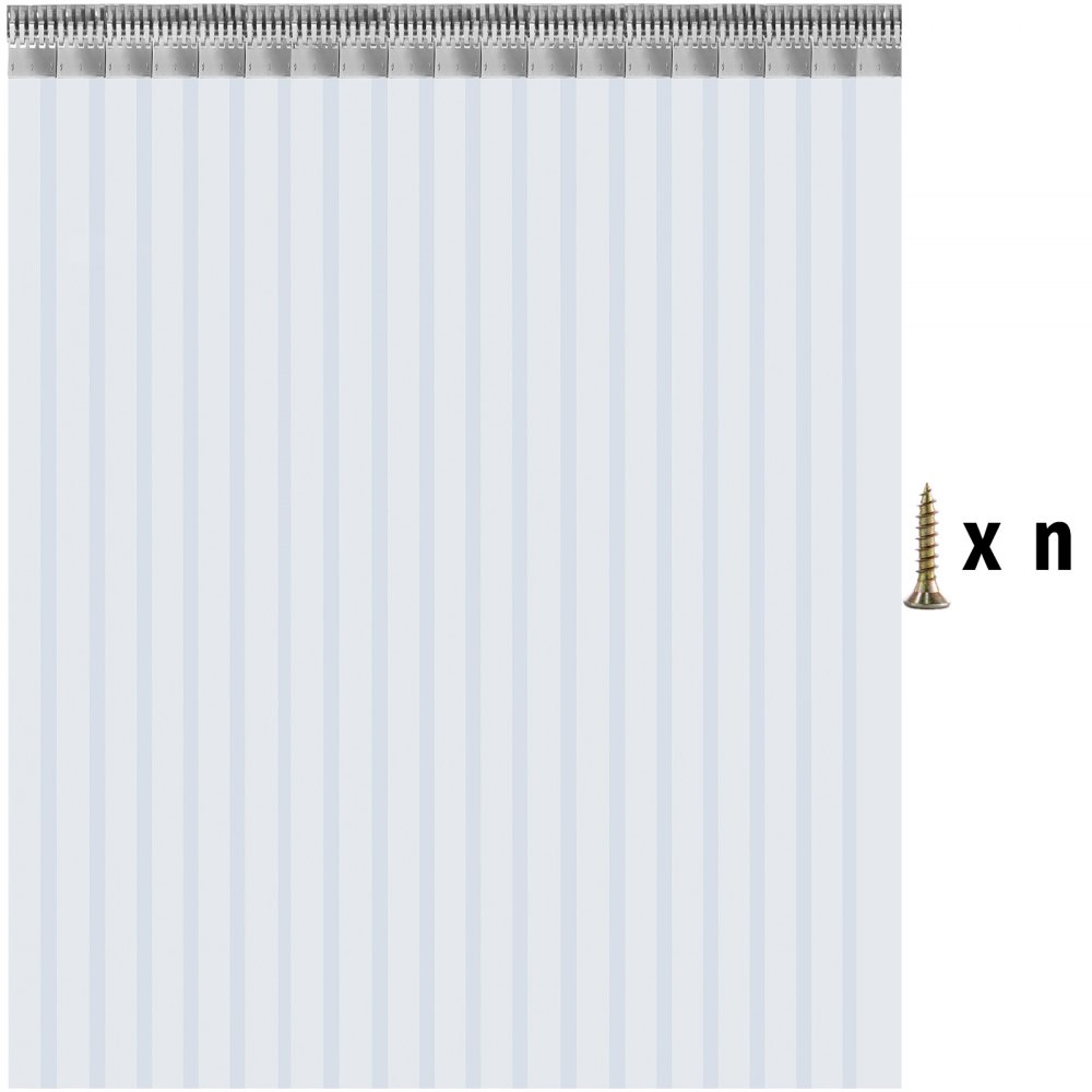 VEVOR Streifenvorhang Pvc Lamellenvorhang Türvorhang-Kit mit 19 transparenten Streifen und Temperaturbeständigkeit kann Geräusche reduzieren