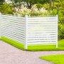 VEVOR Gartenzaun 122 x 122 cm Sichtschutzzaun PVC und verzinktes Blech-Erdspieß Windschutzzaun Metallpfähle bis 50 cm Lamellenzaun Steckzaun Sichtschutz Ideal für Outdoor-Geräte private Bereiche