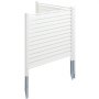 VEVOR Gartenzaun 122 x 122 cm Sichtschutzzaun PVC und verzinktes Blech-Erdspieß Windschutzzaun Metallpfähle bis 50 cm Lamellenzaun Steckzaun Sichtschutz Ideal für Outdoor-Geräte private Bereiche