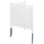 VEVOR Gartenzaun 122 x 122 cm Sichtschutzzaun PVC und verzinktes Blech-Erdspieß Windschutzzaun Metallpfähle bis 50 cm Lamellenzaun Steckzaun Sichtschutz Ideal für Outdoor-Geräte private Bereiche