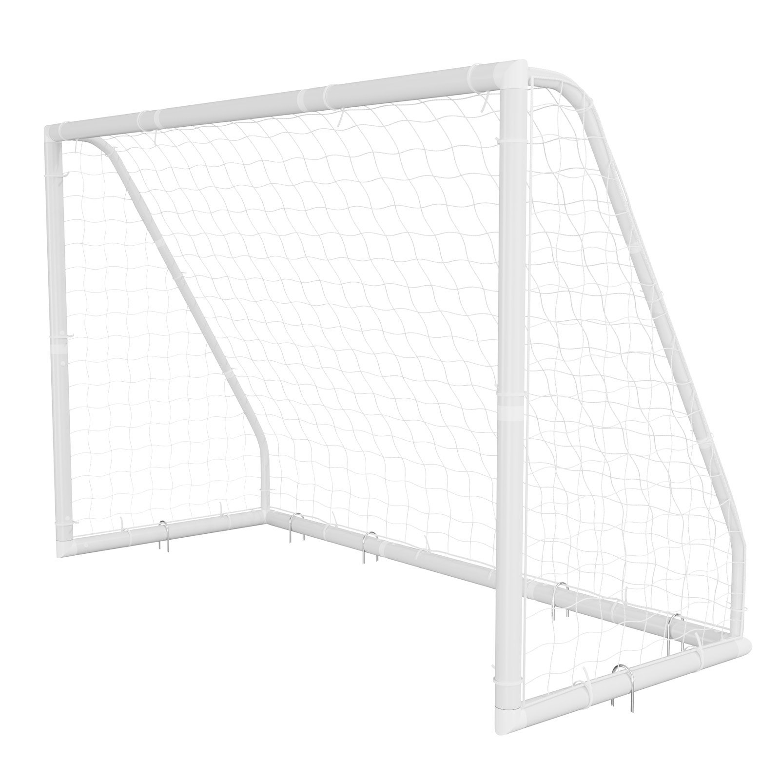 VEVOR Fußballtor 300 x 200 cm Tragbares PVC Outdoor-Soccertor mit PE-Netz, für Gärten, Parks und Schulen, Wetterfest, mit Bodenankern, Zielscheibe, 600D-Oxford-Tasche und Stabilität bei über 110 km/h
