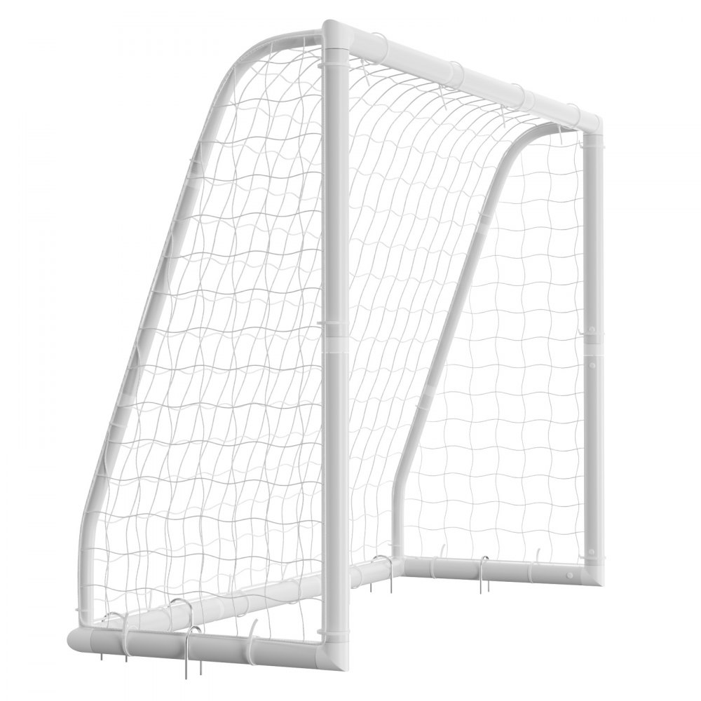 VEVOR Fußballtor 244 x 182 cm Tragbares PVC Outdoor-Soccertor mit PE-Netz, für Gärten, Parks und Schulen, Wetterfest, mit Bodenankern, Zielscheibe, 600D-Oxford-Tasche und Stabilität bei über 110 km/h