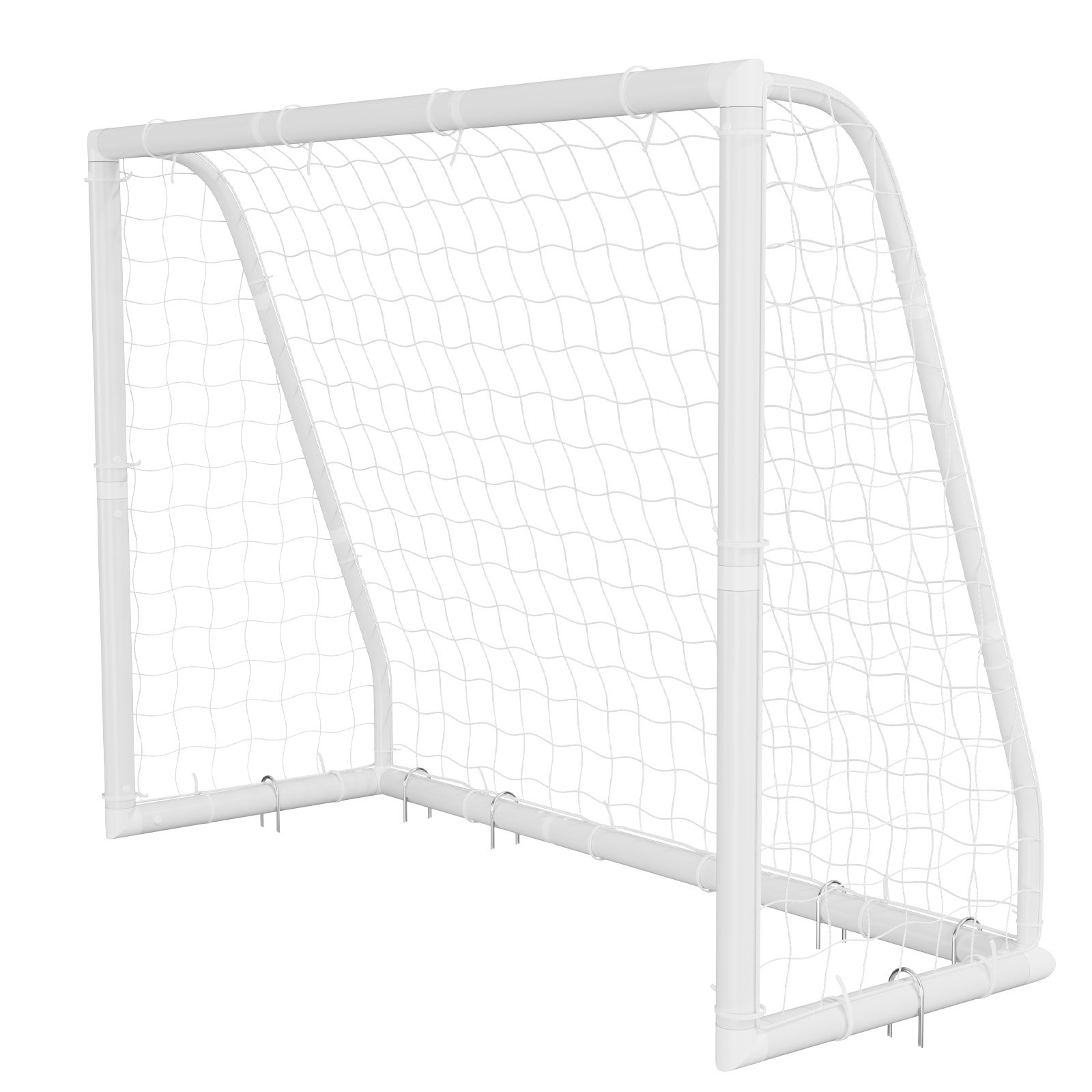 VEVOR Fußballtor 244 x 182 cm Tragbares PVC Outdoor-Soccertor mit PE-Netz, für Gärten, Parks und Schulen, Wetterfest, mit Bodenankern, Zielscheibe, 600D-Oxford-Tasche und Stabilität bei über 110 km/h
