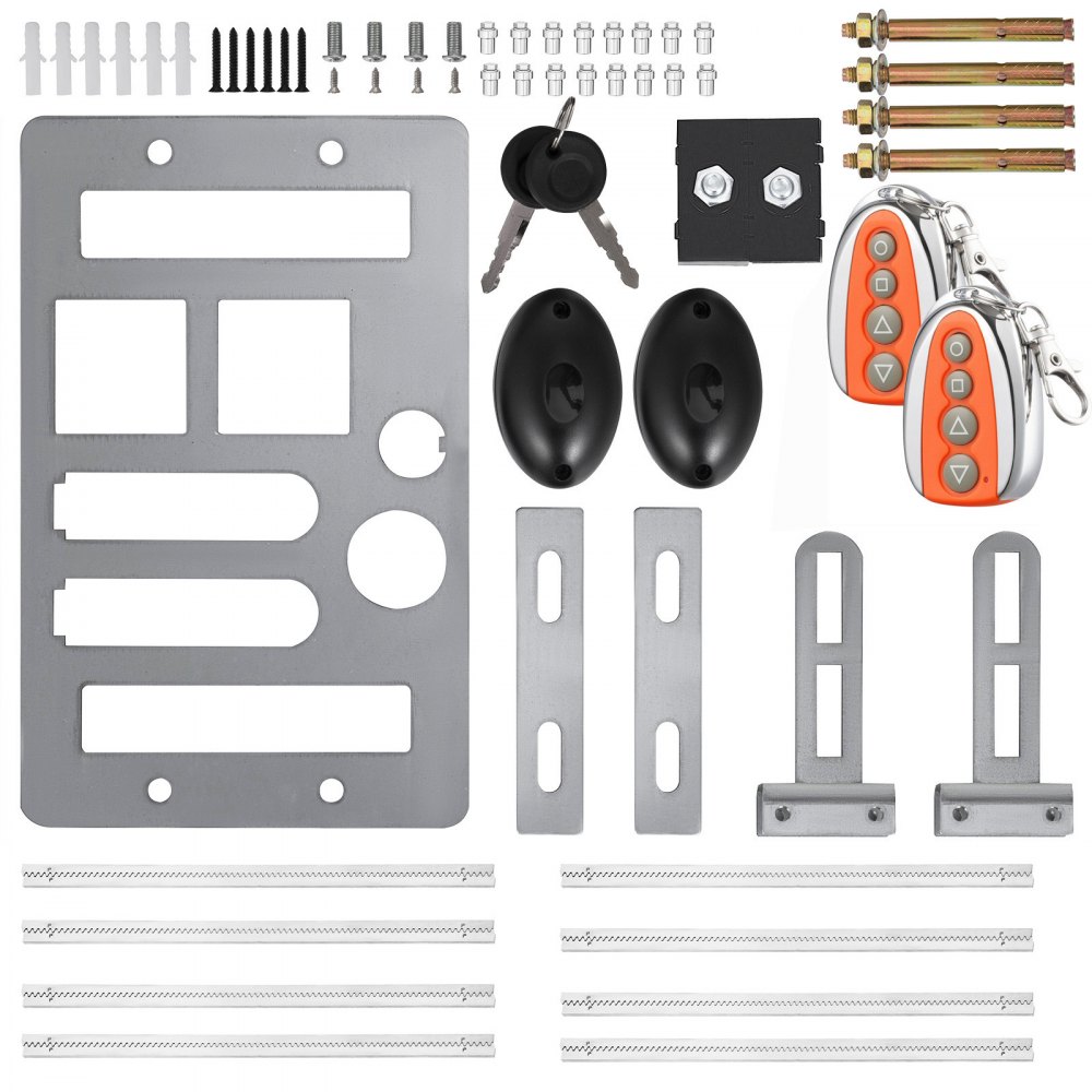 VEVOR Sliding Gate Operator 600 kg, Sliding Gate Operator Set 12 m, Electric Sliding Gate Operator 13 m/min, Sliding Gate Operator Set with 2 Remote Controls, 280 W Quiet Gate Operators for Hotels, Factories