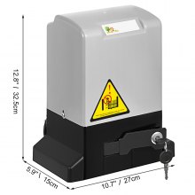 VEVOR Garagentoröffner Torantrieb Schiebetor 600 kg Torantrieb Schiebetor Set 12 m Elektrischer Schiebetorantrieb 13 m / min Schiebetorantrieb Set