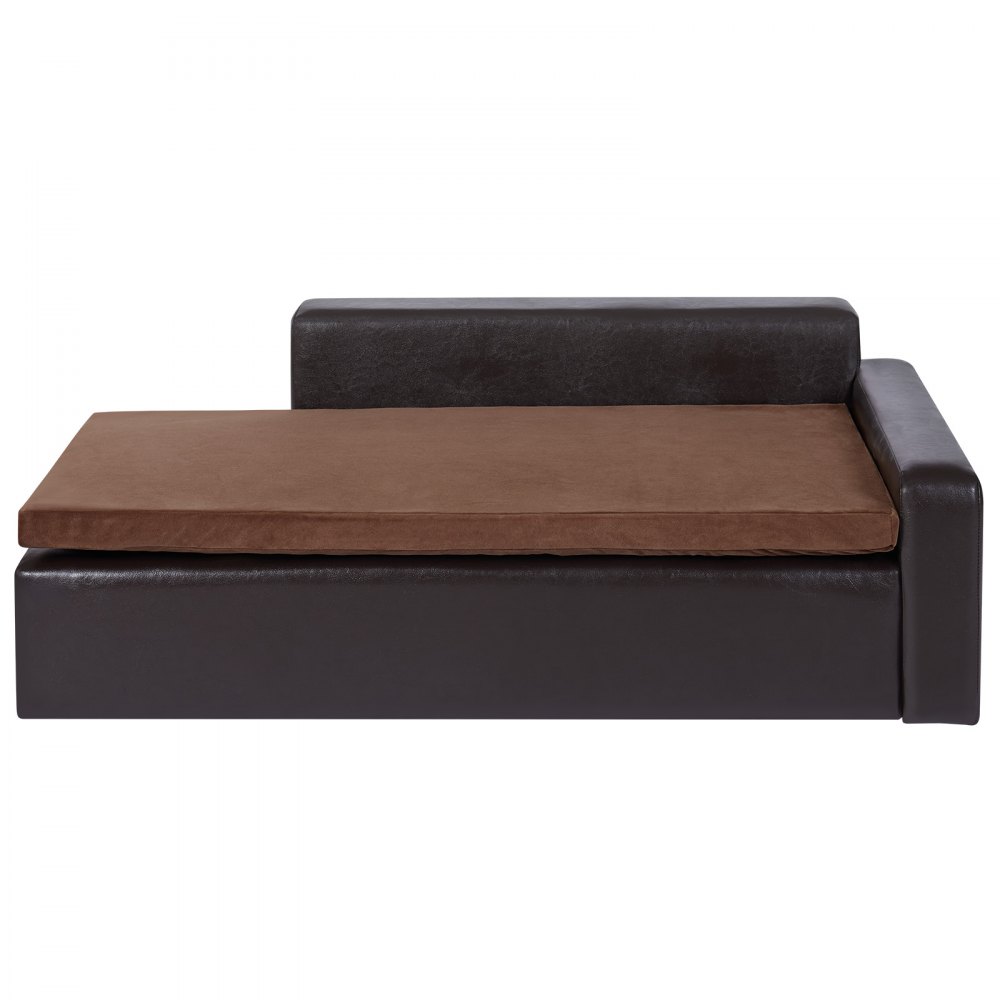 VEVOR Haustiersofa, Hundecouch für große Hunde und Katzen, Hundesofabett aus weichem Leder, 50 kg belastbares Katzensofa 101 x 58,5 x 33,5 cm