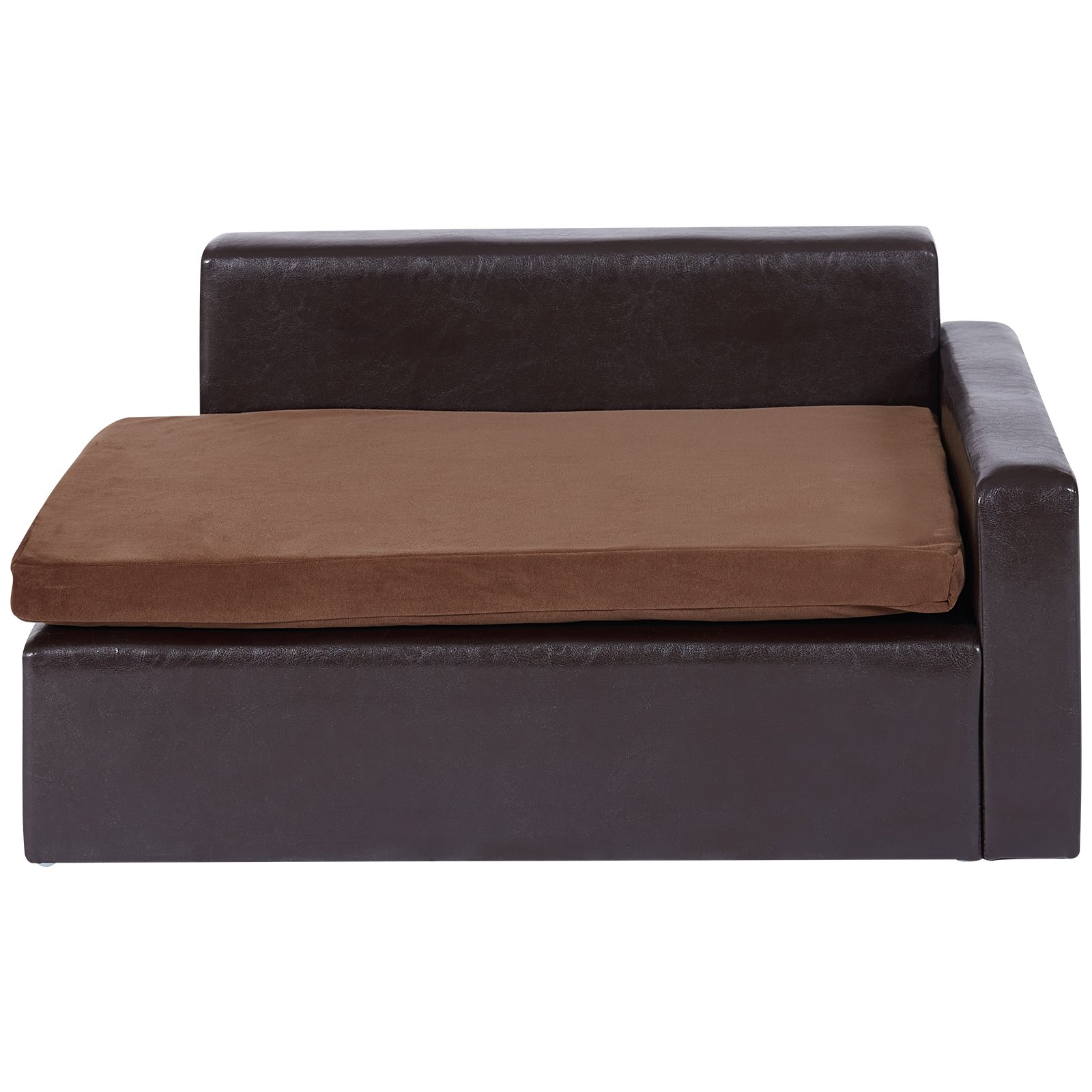 VEVOR Haustiersofa, Hundecouch für mittelgroße Hunde und Katzen, Hundesofabett aus weichem Leder, 50 kg belastbares Katzensofa 710 x 505 x 335 mm