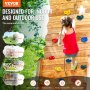 VEVOR 25 Klettergriffe, Kletterfelsen in verschiedenen Größen und Farben für Kinder und Erwachsene, Kletterwandgriffe mit Knotenseil, Griffen und Befestigungsmaterial, Kletterwandgriffe für drinnen und draußen