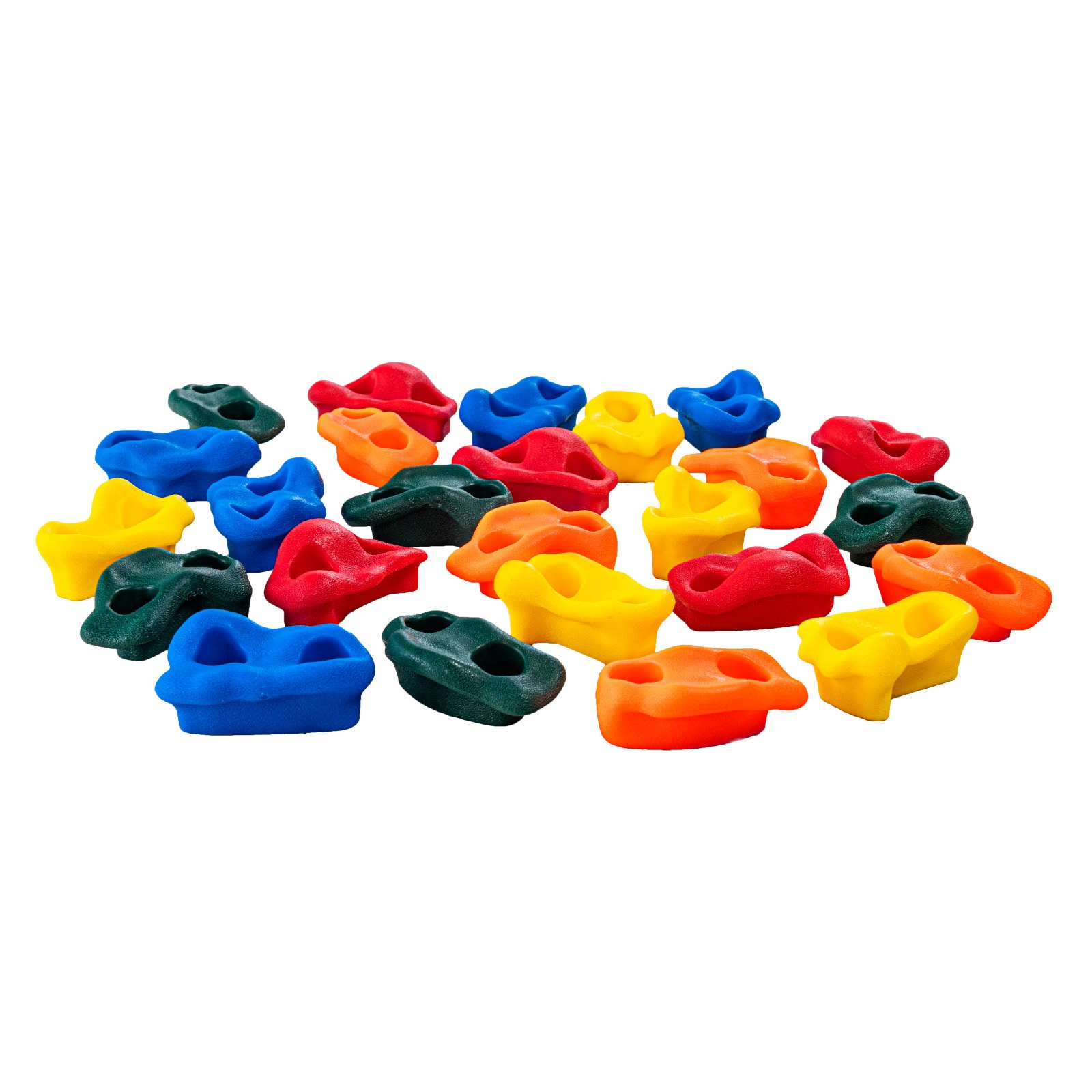 VEVOR 25 Klettergriffe, Kletterfelsen in verschiedenen Größen und Farben für Kinder und Erwachsene, Kletterwandgriffe mit Knotenseil, Griffen und Befestigungsmaterial, Kletterwandgriffe für drinnen und draußen