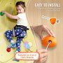 VEVOR 32 Klettergriffe, Kletterfelsen in verschiedenen Größen und Farben für Kinder und Erwachsene, Kletterwandgriffe mit farbigem Kletterseil und Befestigungsmaterial, Kletterwandgriffe für drinnen und draußen