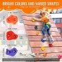 VEVOR 72 Klettergriffe, Kletterfelsen in verschiedenen Größen und Farben für Kinder und Erwachsene, Kletterwandgriffe mit Montagezubehör, Kletterwandgriffe für Spielplätze im Innen- und Außenbereich