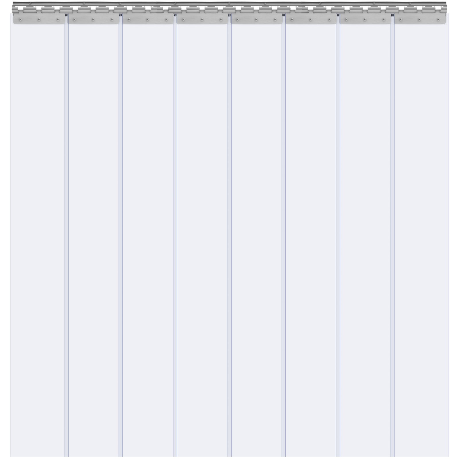 VEVOR PVC Streifenvorhang 122x213,4cm Lamelle Lamellenvorhang Transparent Weich-PVC+DOTP Meterware 2mm Stärke Streifenvorhang Stallvorhang inkl. Befestigungsmaterial Ideal für Tür bis zu ca. 122cm