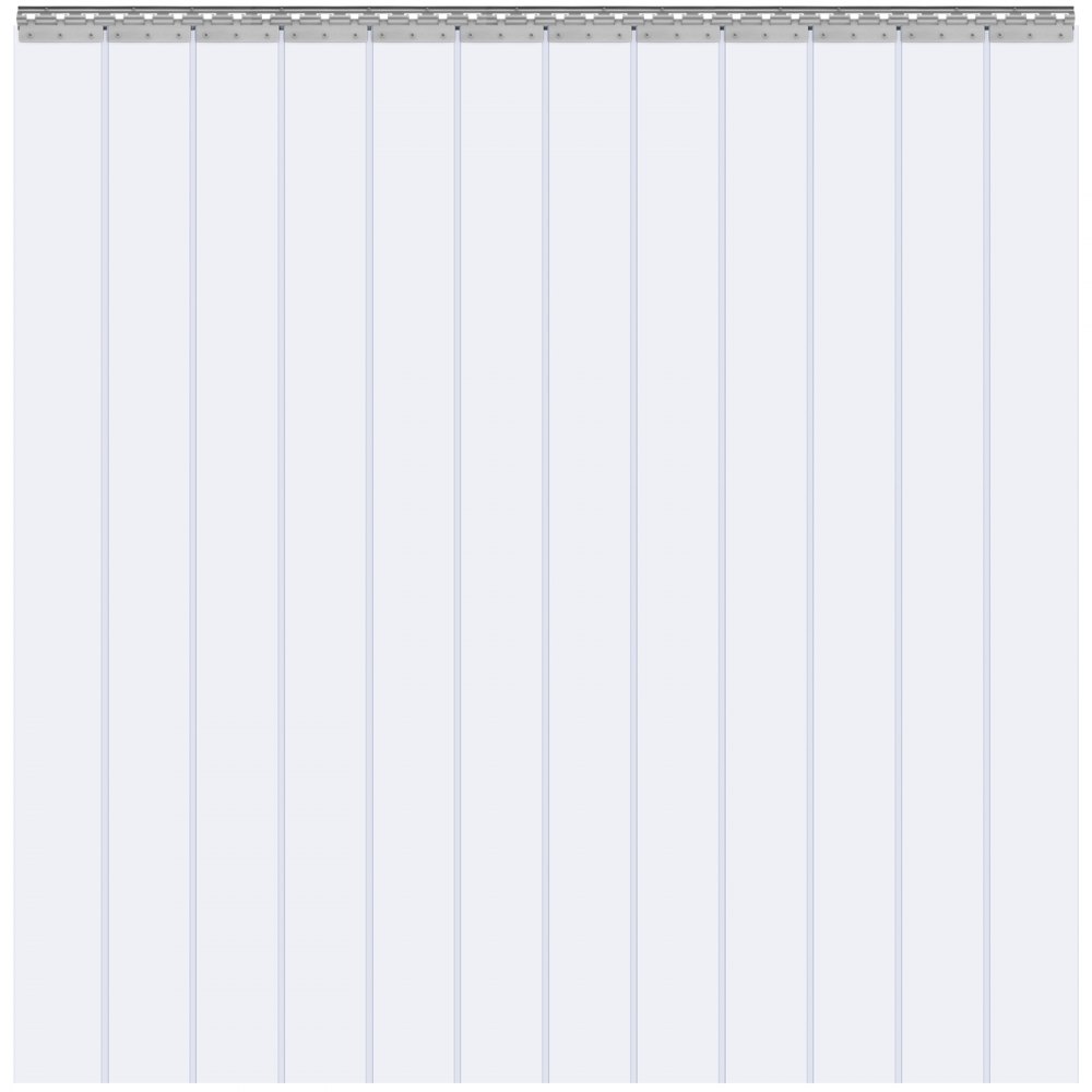 VEVOR PVC Streifenvorhang 183x244cm Lamelle Lamellenvorhang Transparent Weich-PVC+DOTP Meterware 2mm Stärke Streifenvorhang Stallvorhang inkl. Befestigungsmaterial Ideal für Tür bis zu ca. 183cm