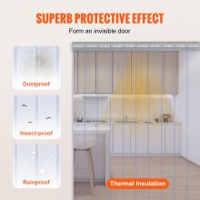 VEVOR 10x Streifenvorhang Lamelle Lamellenvorhang PVC Transparent 152,4x213,4cm
