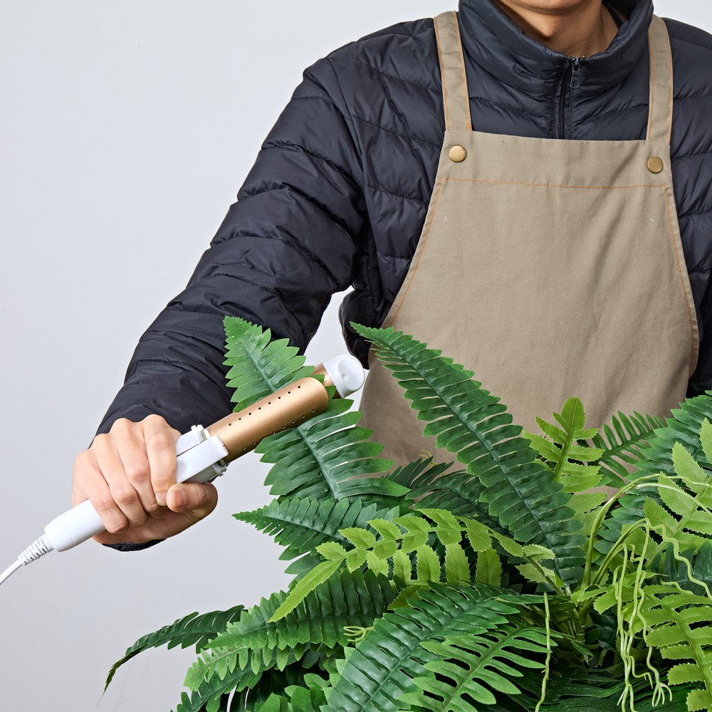 VEVOR Künstlicher Farn 127cm, 596g Künstliche Pflanzen mit 96 Wedeln aus Kunststoff & Seidenstoff, UV-beständiger Artifizieller Boston Farn für Haus Garten Balkon Büro Dekoration, ohne Blumentopf