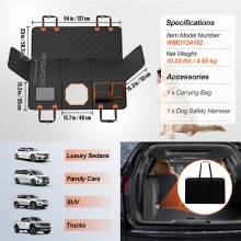 VEVOR Hundedecke Auto Autoschondecke Rückbank Rücksitz Schutzdecke 137x67,3cm