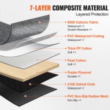 VEVOR Rücksitzverlängerung, Autositzbezug für Hunde als Rücksitzbett mit Netzfenster und Aufbewahrungstasche, unterstützt 180 kg, Hundehängematte fürs Auto, Hundeautobett 145 x 77 cm, für LKW