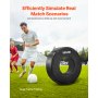 VEVOR Fußball Tackling Dummy, wasserdichter Tackling-Ring aus PVC und hochdichtem Schwamm, Dummies-Trainingsgerät mit Riemen, zum Blocken, Schlagen und Üben, Schwarz, 1 Stk.