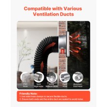 VEVOR Lüftungsgitter Edelstahl, Wetterschutzgitter 161x161x66 mm, Lamellengitter mit geräuschreduzierender Gummidichtung, Abluftgitter für Haus, Badezimmer, Garage, Küche, Keller (1 Stk., Silber)