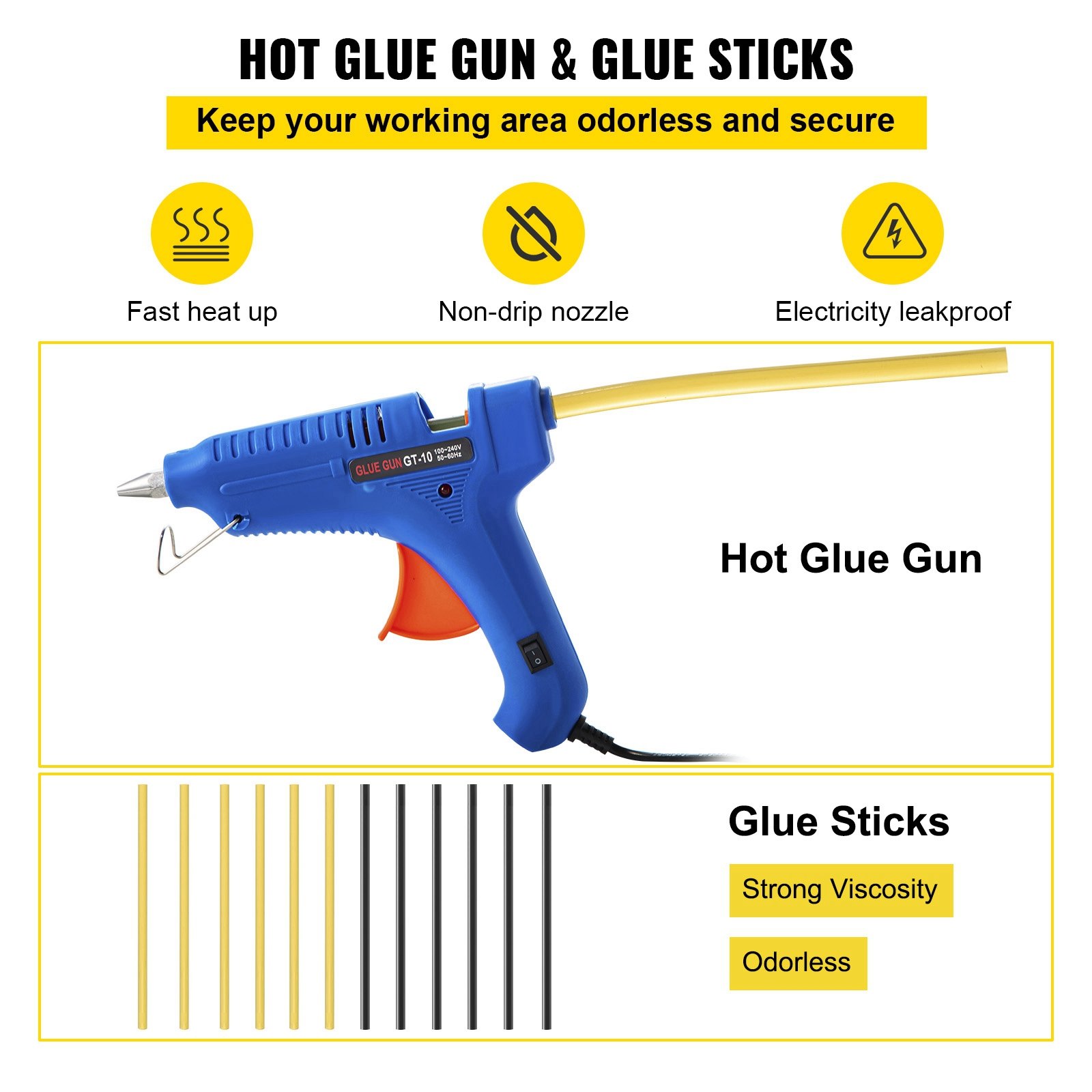 VEVOR 60 Stk. Auto Dellen Reparaturset professionell, Paintless Ausbeulwerkzeug, Dellen Repair Puller Kit Dent Removal Tool, Hagel Reparatur, Gleithammer Dellenheber Heißklebepistole Klebestifte