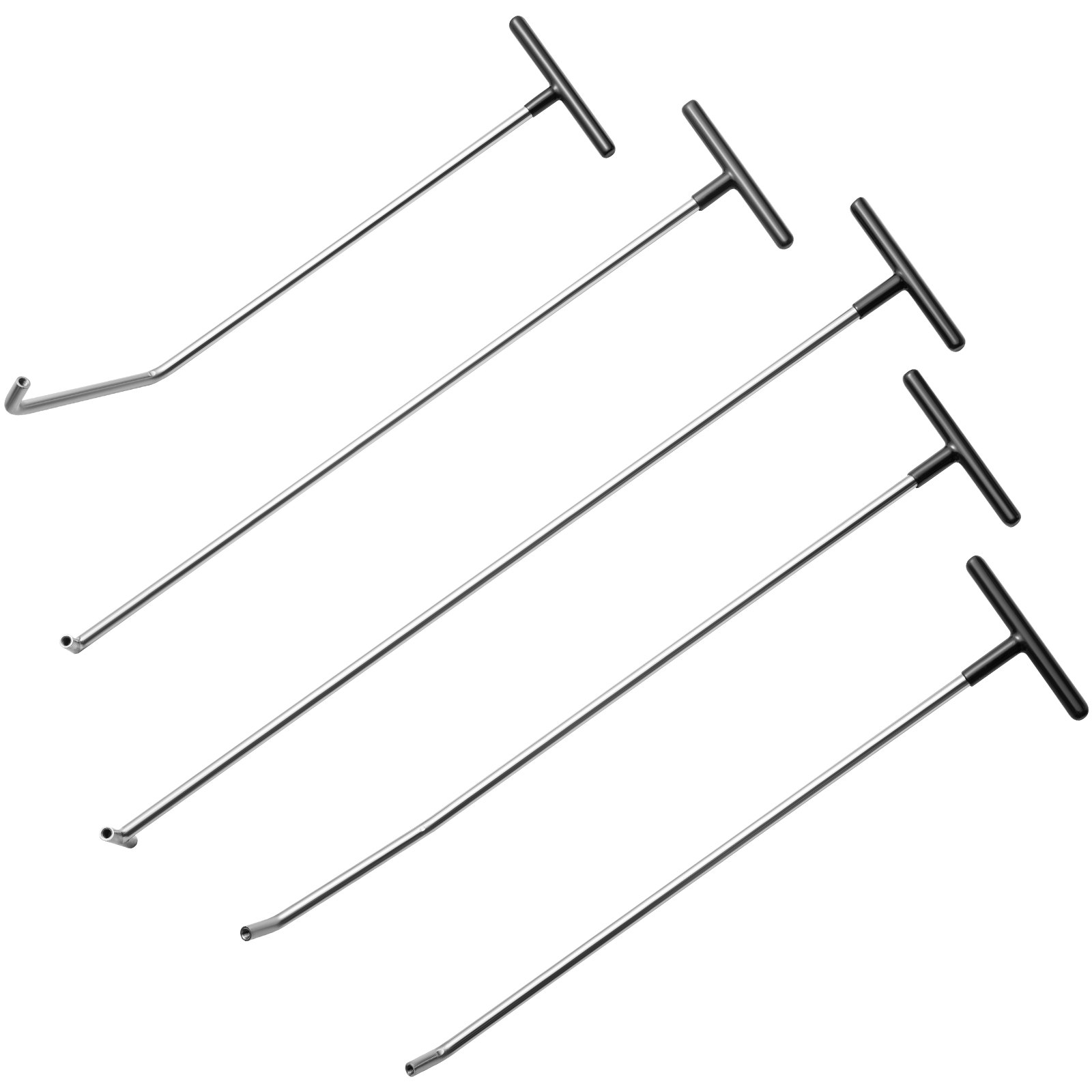 VEVOR Dent Removal Kit with Rods, 13-Piece Paintless Dent Repair Tool Set, 5 Stainless Steel Dent Rods, 8 Thread Cutter Heads, Professional Hail Damage Dent Removal Tool