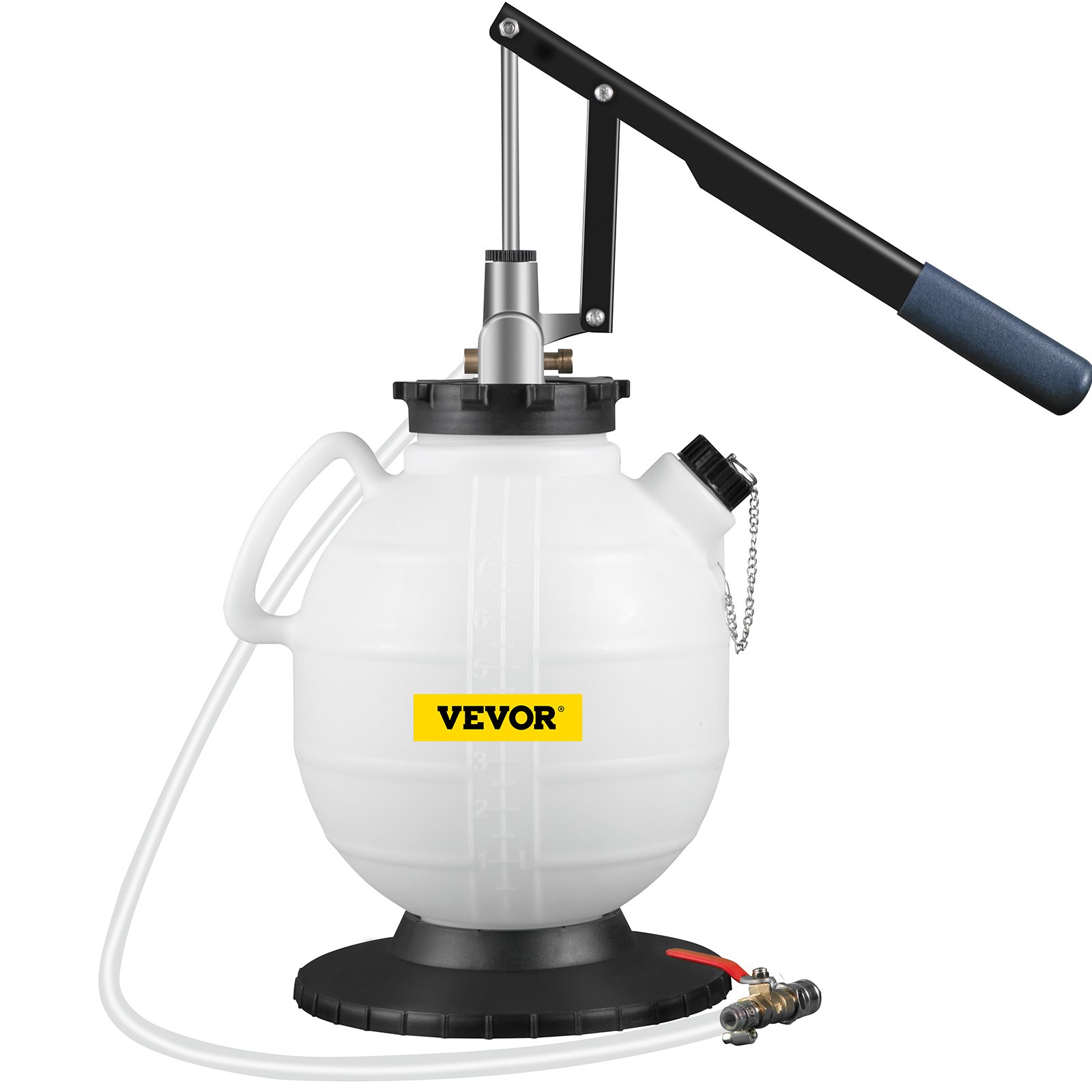 VEVOR Oil Filling Device Hand Pump, 7.5 L Manual ATF Oil Filler with 15 Adapters, Gear Oil Filling Device Oil Filler Transfer Pump Gear Oil Pump Gear Oil Change Filling Pump