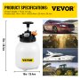 Vevor Handpumpe 3l öl Absaugpumpe ölpumpe ölabsaugpumpe Getriebeöl 8 Adapter