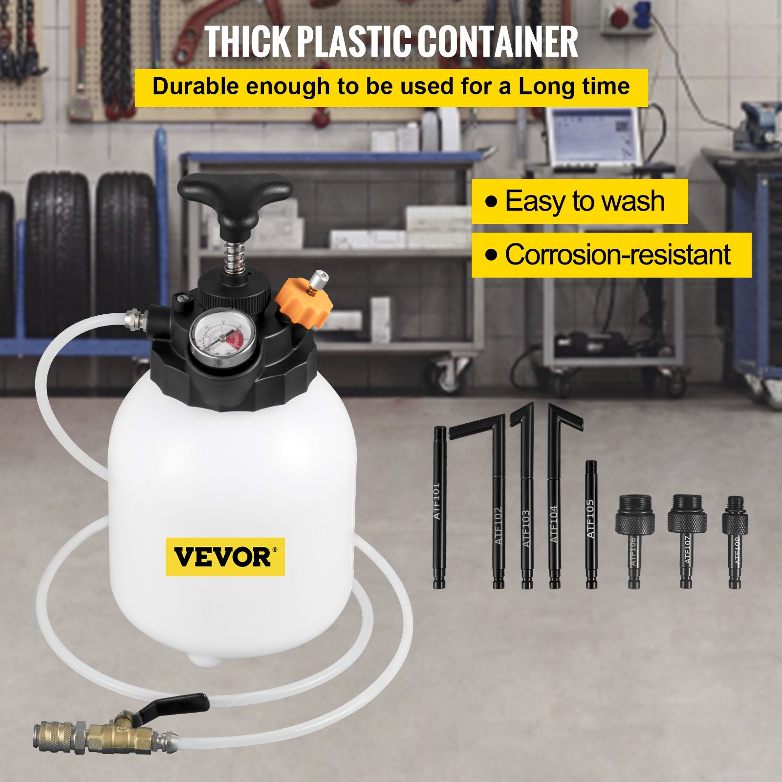 Vevor Handpumpe 3l öl Absaugpumpe ölpumpe ölabsaugpumpe Getriebeöl 8 Adapter