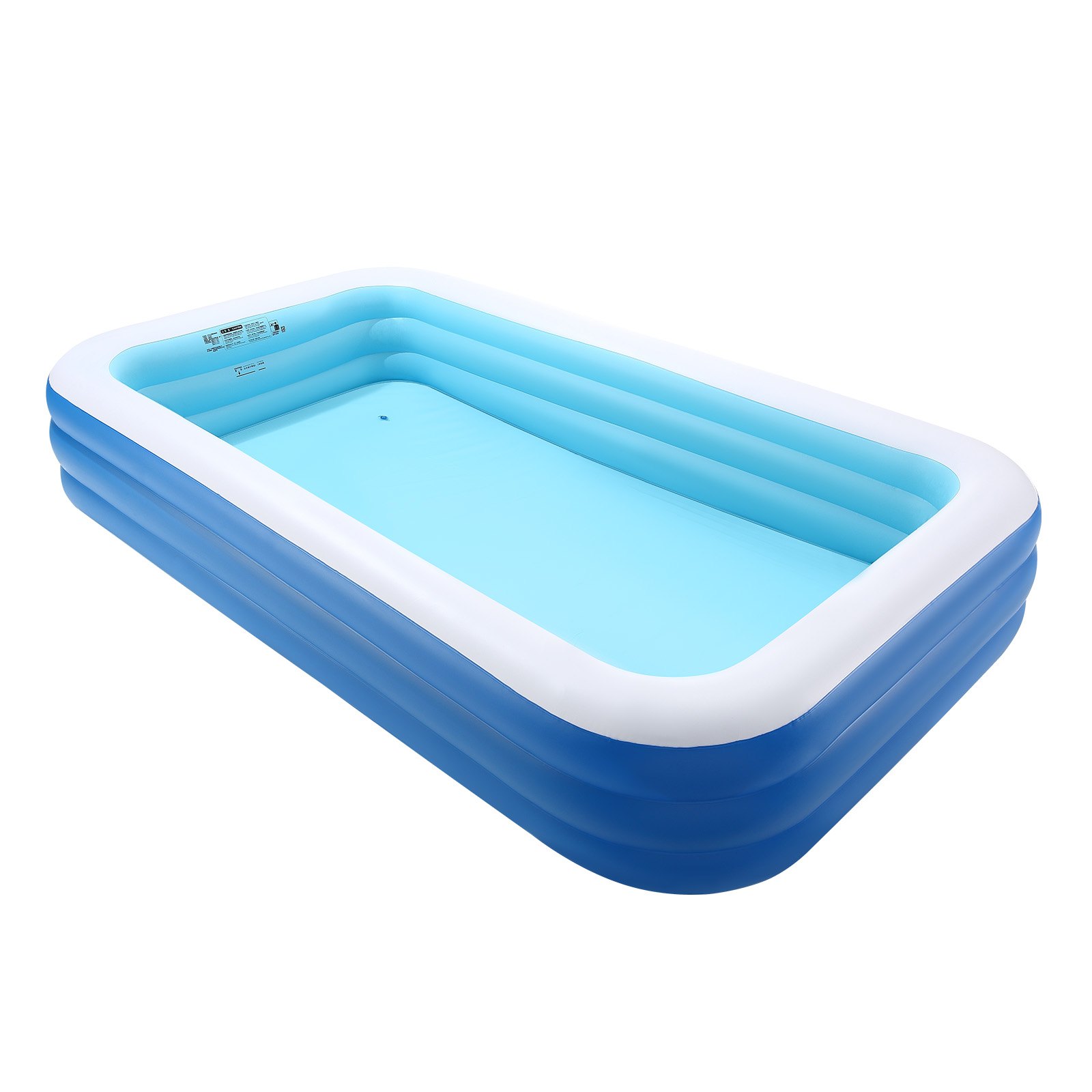 VEVOR Aufblasbarer Pool, 3000 x 1702 x 508 mm, Planschbecken, Schwimmbecken mit Reparaturflicken, Familienpool, Sommer-Wasserparty, Ideal für gemeinsamen Wasserspaß mit der ganzen Familie