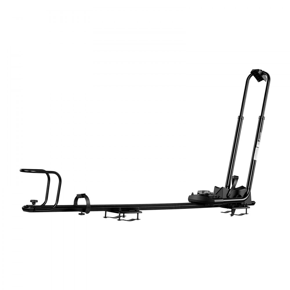 VEVOR Aufrechter Dachfahrradträger für 1 Fahrrad Klappbar 20 kg Tragkraft, Aluminiumlegierung, Q235-Stahl, mit Befestigung ohne Rahmenkontakt, Kompatible Dachträgergröße: bis zu 100 x 35 mm