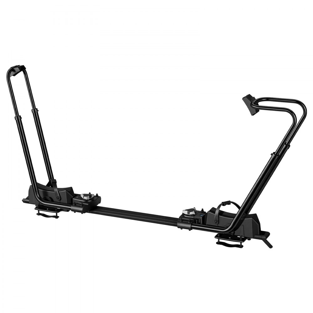 VEVOR Roof Bike Rack 20 kg 1 Bike Carrier Foldable Upright Dual-Arm Rack, for Car SUV, Aluminum Alloy & Q235 Steel, Rooftop Mount with Secure Locking System for Bicycle Storage and Transport, Black