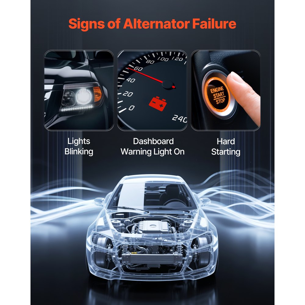 VEVOR Autolichtmaschine Generator 11252, für Buick Enclave Base 3.6L 2012-2013, Chevy Traverse LT 2009-2016, GMC Acadia SLT 2007-2015, Saturn Outlook V6 2007-2010, Kfz-Ersatzlichtmaschine 25815839