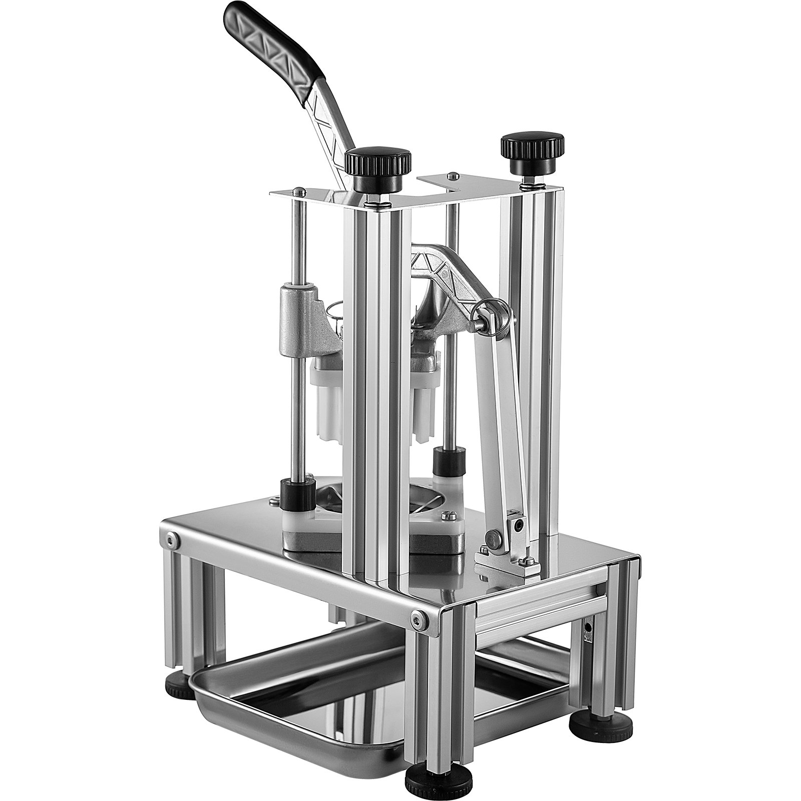 VEVOR Kartoffelschneider Pommesschneider 4 Schneidklingen, Gemüseschneider Edelstahl 1/4 Zoll, 3/8 Zoll, 6-Keil, 6-Keil-Entkerner, 30 x 20 x 40 cm Gemüseschneider Schneidemaschine Multifunktionen