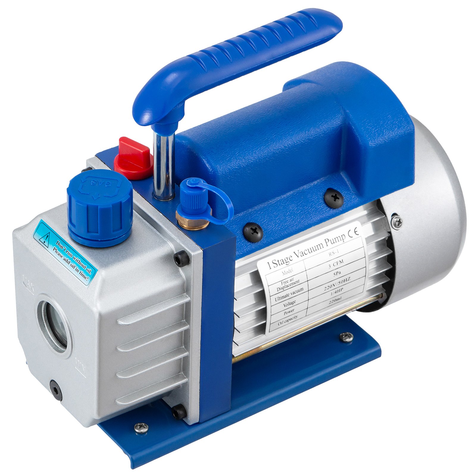 3 Cfm Vakuumpumpe Unterdruckpumpe 1-stufig 85 L/min Drehschieber Ac Vacuum Pump