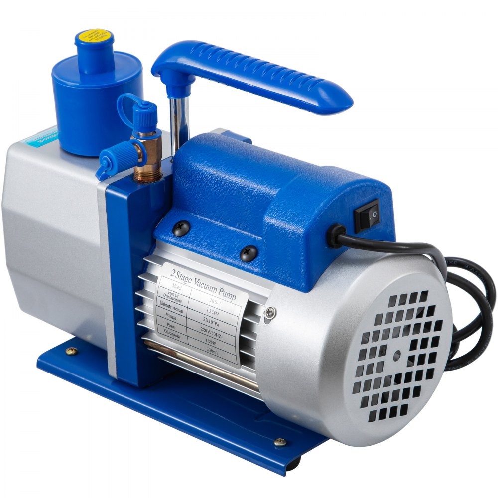 4.5 Cfm Refrigerant Vakuumpumpe Drehschieber 2-stufig 128l/min 1440rpm Ac