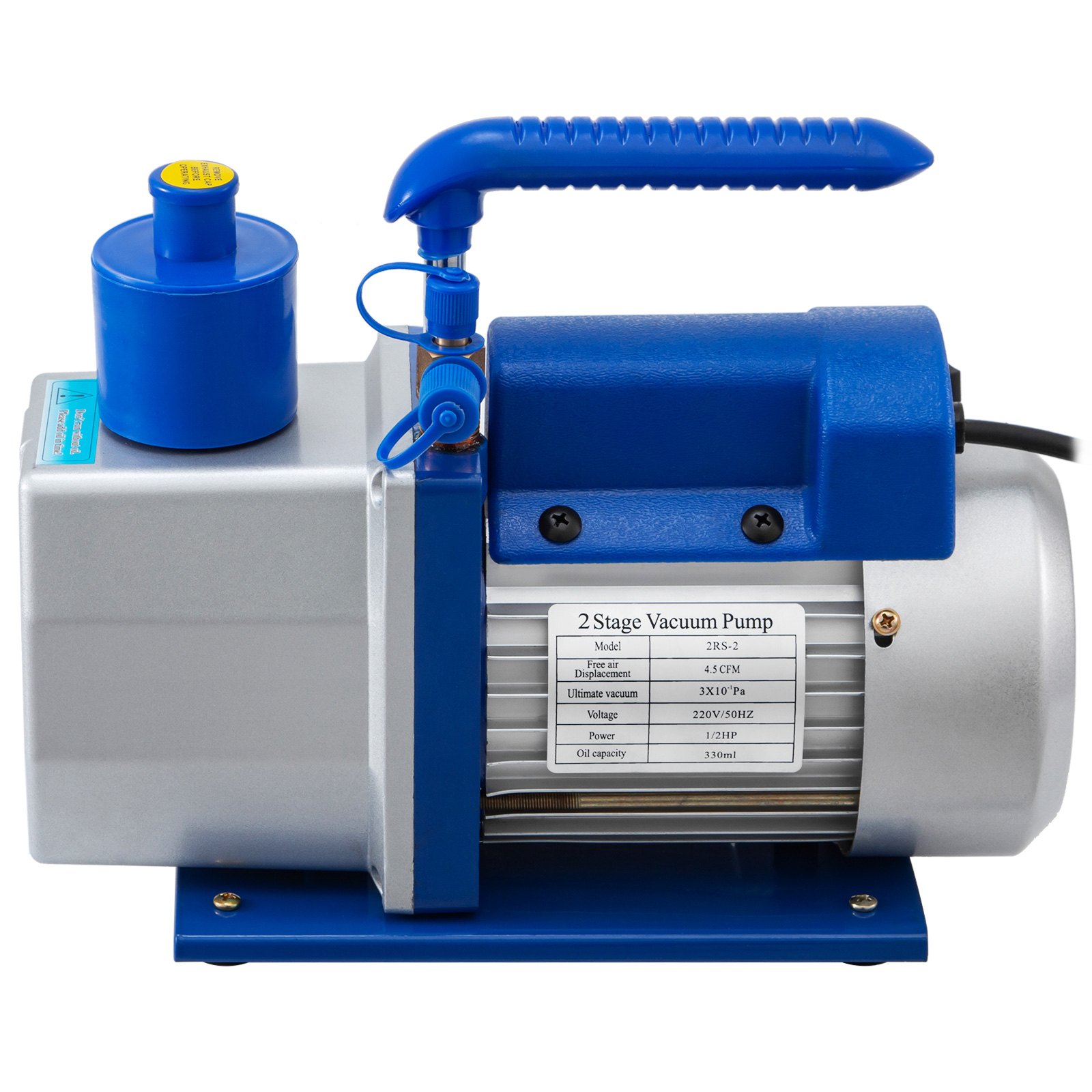 4.5 Cfm Refrigerant Vakuumpumpe Drehschieber 2-stufig 128l/min 1440rpm Ac