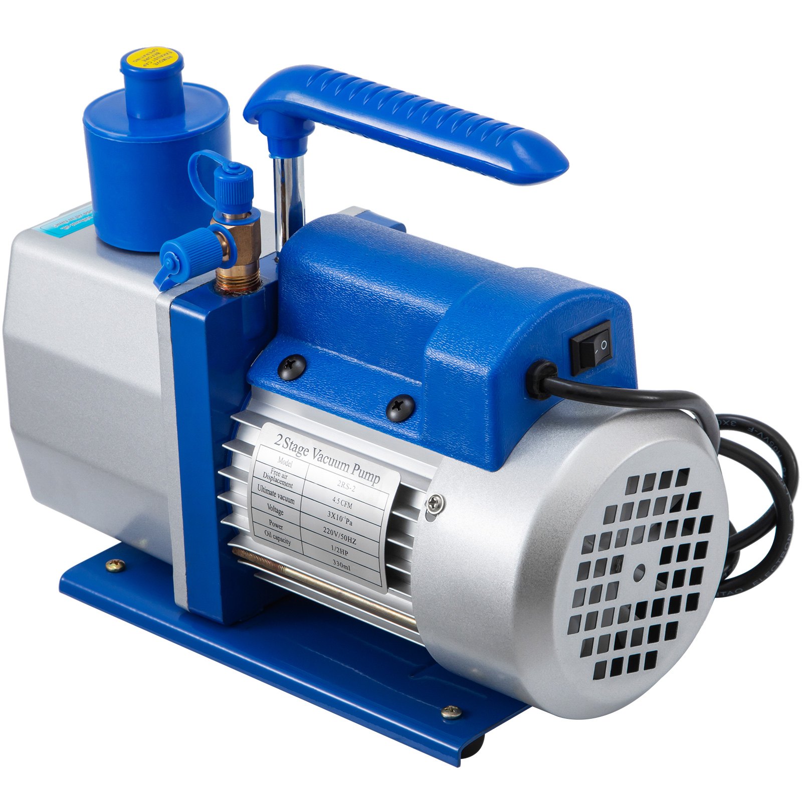 4.5 Cfm Refrigerant Vakuumpumpe Drehschieber 2-stufig 128l/min 1440rpm Ac