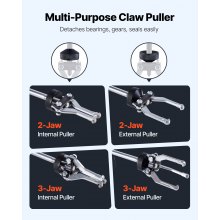 VEVOR Gleithammer Abzieher Set 15-tlg. für Vorder- und Hinterradnabenlager, Achslager Abzieher Werkzeugsatz mit Tragebox 9 in 1 Flansch-Hinterachsen und Vorderradnaben mühelos zu lösen