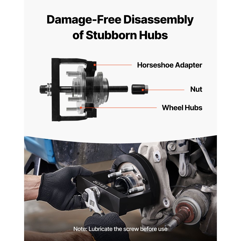 VEVOR Master Wheel Hub & Bearing Remover & Installer Kit, Fits Most Front-Wheel Drive Vehicles, Front Wheel Bearing Removal Tool, Wheel Bearing Installer Kit, Easy Bearing Swaps with No Press Required