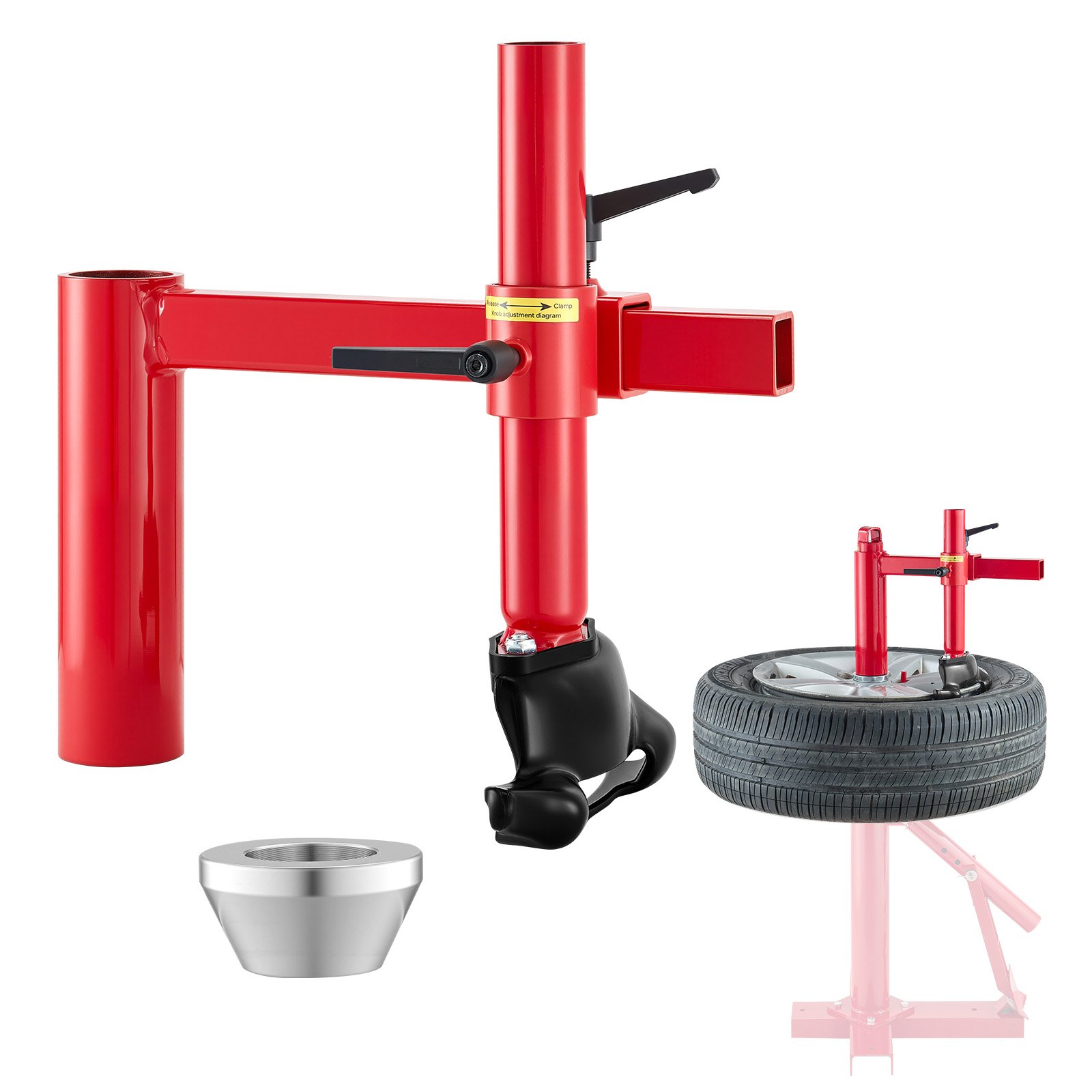 VEVOR Reifenmontiergerät Entenkopf-Adapter-Kit Manueller Reifenwechsler aus Stahl Passend für 16-21 Zoll Reifen, Radmontagehilfe für Outdoor & Mobile Autoreparaturen von Universalen Fahrzeugtypen