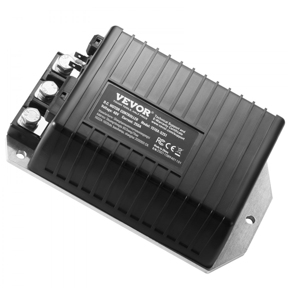 VEVOR Geschwindigkeitsregler Golfwagen, 48 V 250 A, Ersatz für Gleichstrommotor-Controller für Club Car Golfwagen 2000–2008, Schutzart IP65, Gehäuse aus Alu ABS, kompatibel mit Modellen 1510A-5251