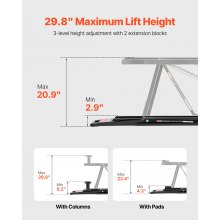 VEVOR Autolift Verstellbare Autohebebühne mit Fernbedienung 2268kg 175-260mm