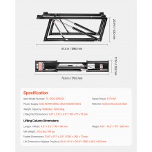 VEVOR Autolift Verstellbare Autohebebühne mit Fernbedienung 2268kg 175-260mm