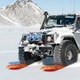 VEVOR 10 TONNEN Traktionsbretter mit PP-Material, Bergungsbretter für Geländefahrzeuge/Autos/Pickups/SUVs/Wohnmobile, Paar Reifen-Traktionsmatten auf Schnee, Sand, Schlamm und losem Untergrund, Aufbewahrungstasche, lang, orange